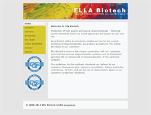 Tablet Screenshot of ellabiotech.com